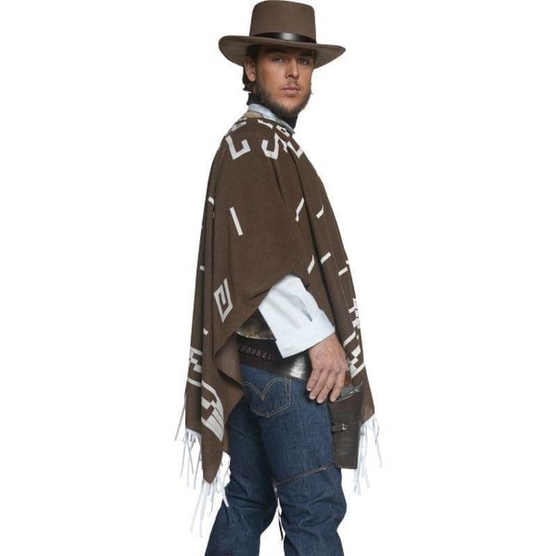 Costumes Australia Deluxe Authentic Western Wandering Gunman Costume Adult Brown Poncho_4