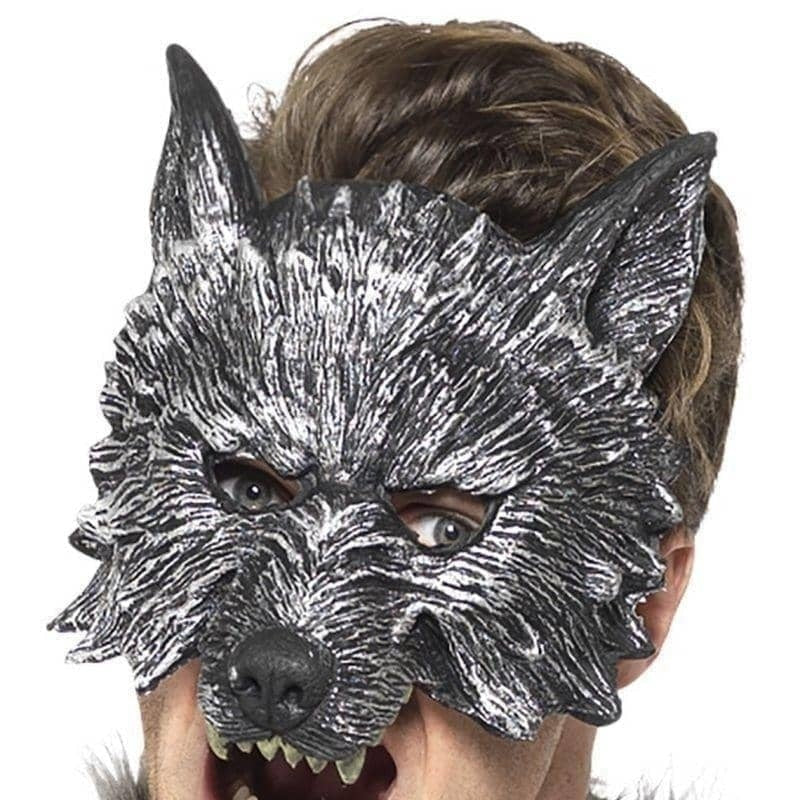 Costumes Australia Deluxe Big Bad Wolf Mask Adult Grey_1