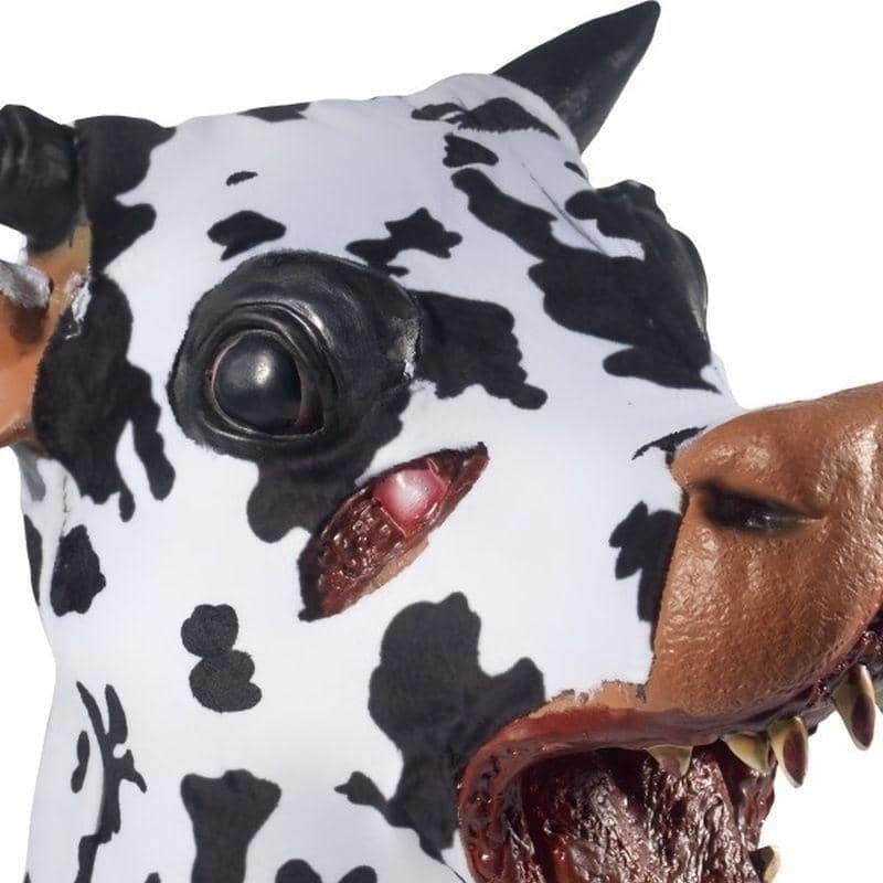 Costumes Australia Deluxe Butchered Daisy The Cow Head Prop Adult Black White_1