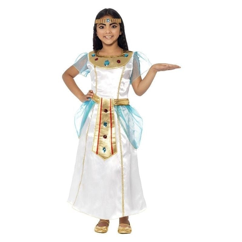 Costumes Australia Deluxe Cleopatra Girl Costume Kids White Blue_4