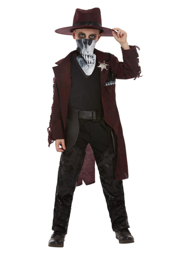 Costumes Australia Deluxe Dark Spirit Western Cowboy Child Costume Black_2