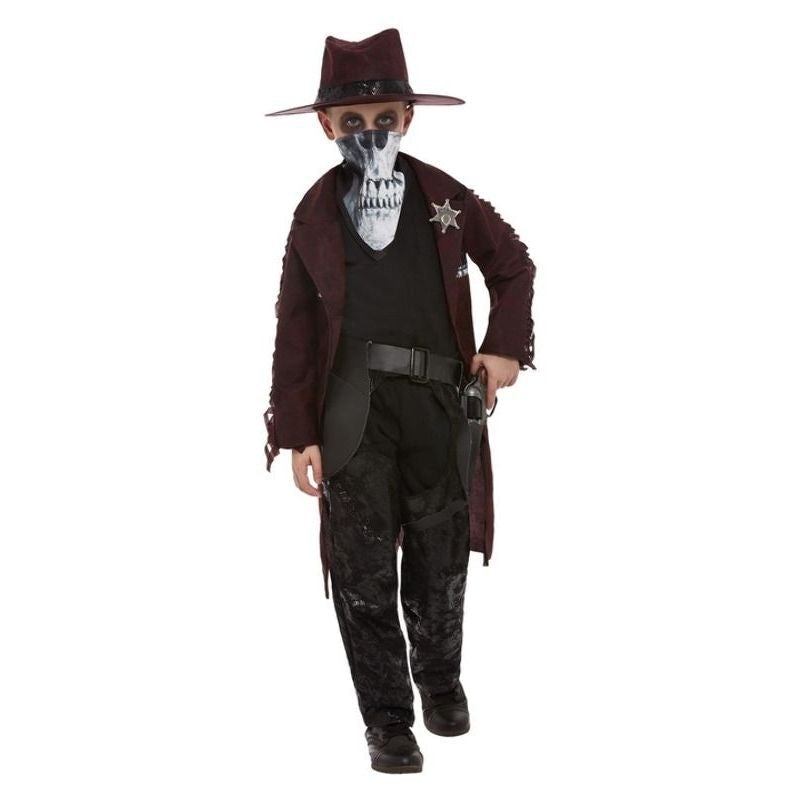 Costumes Australia Deluxe Dark Spirit Western Cowboy Child Costume Black_1