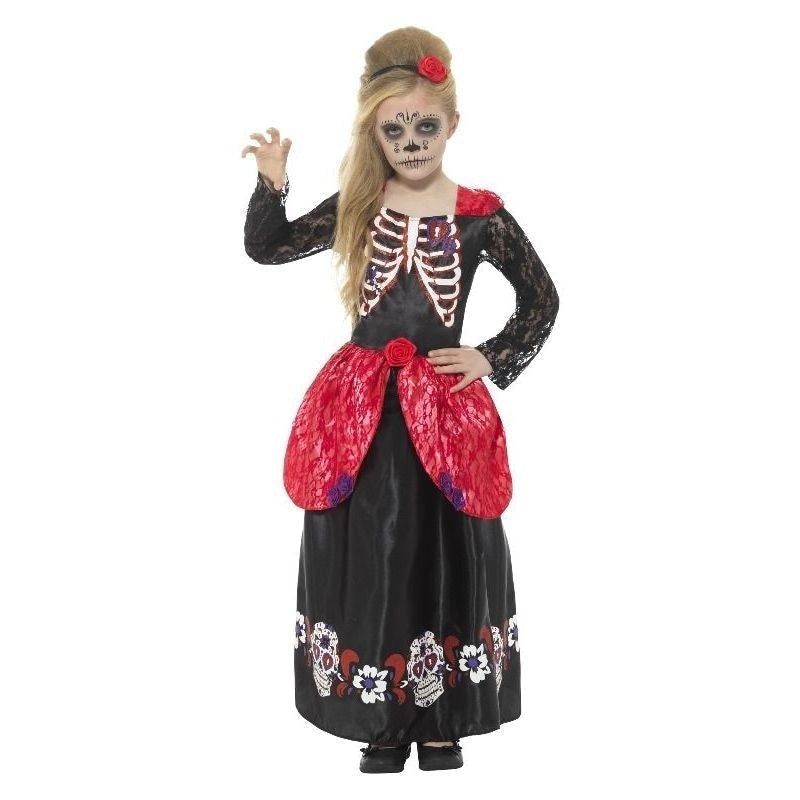 Costumes Australia Deluxe Day Of The Dead Girl Costume Adult Black_2