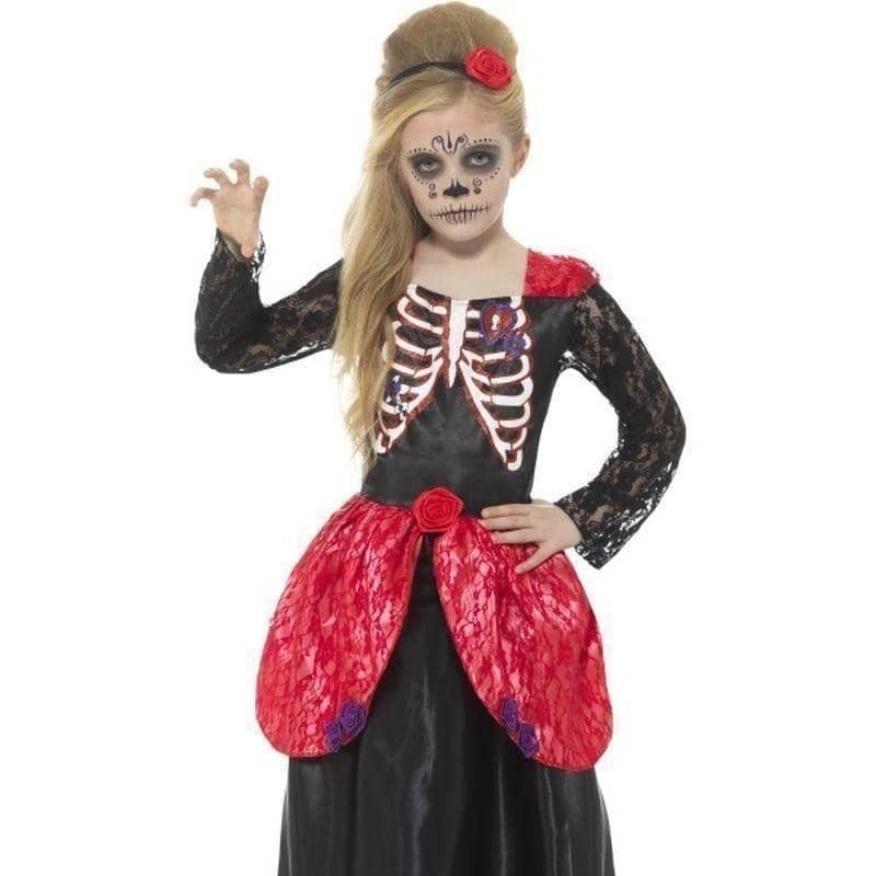 Costumes Australia Deluxe Day Of The Dead Girl Costume Adult Black_1