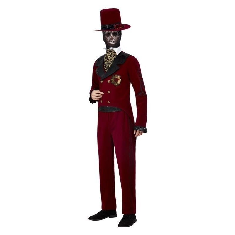 Costumes Australia Deluxe Day Of The Dead Sacred Heart Groom Costume Burgundy_1