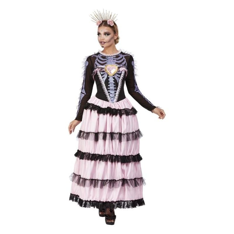 Costumes Australia Deluxe Day Of The Dead Senorita Costume Pink_1