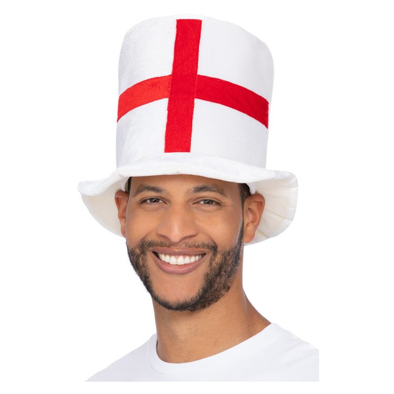 Costumes Australia Size Chart Deluxe England Flag Top Hat Adult White Red Costume Accessory