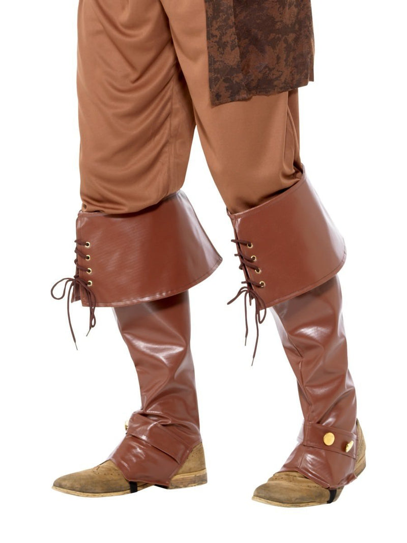 Costumes Australia Deluxe Pirate Bootcovers Adult Brown_1