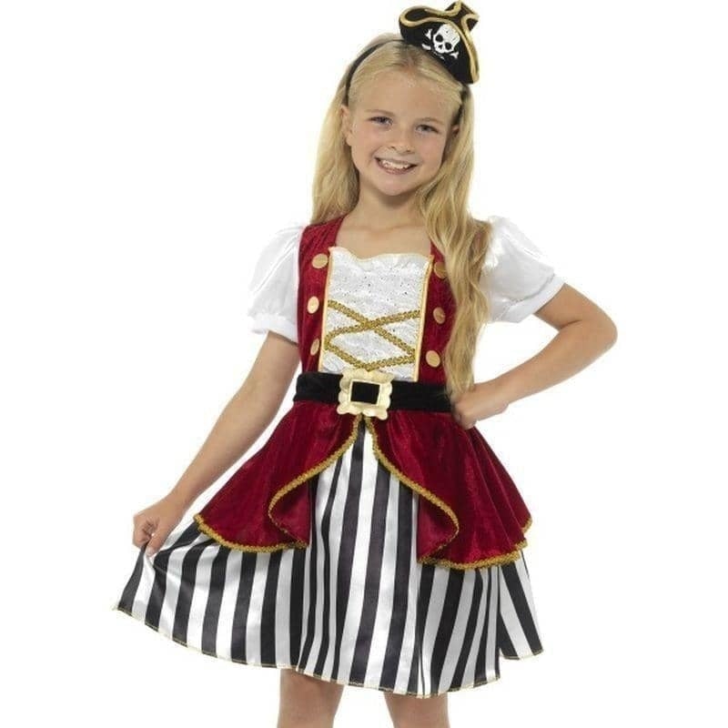 Costumes Australia Deluxe Pirate Girl Costume Kids Red Black_1