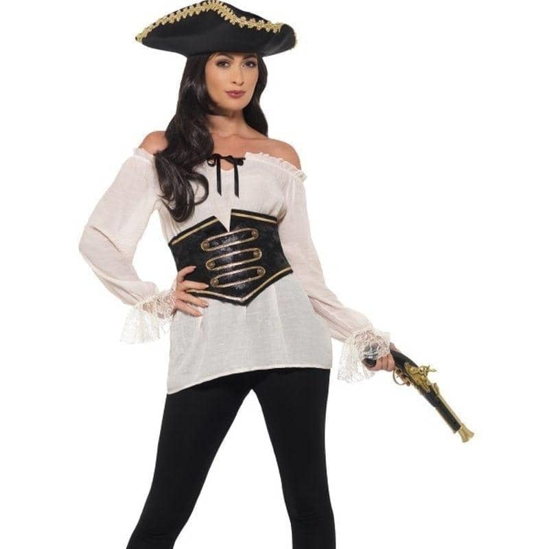 Costumes Australia Deluxe Pirate Shirt Ladies Adult Ivory_1