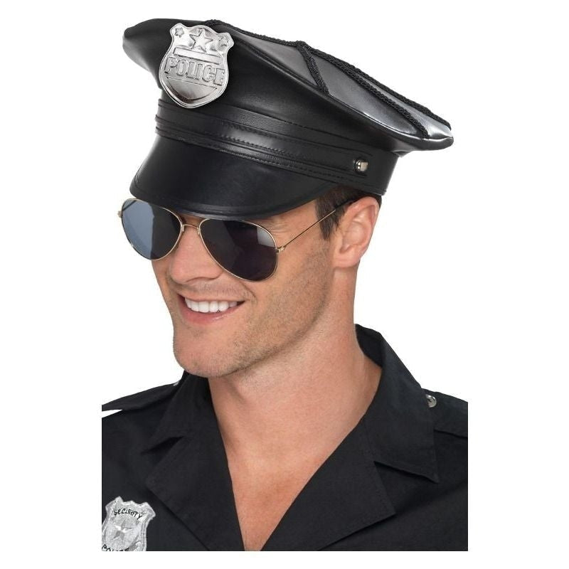 Costumes Australia Size Chart Deluxe Police Hat Adult Black