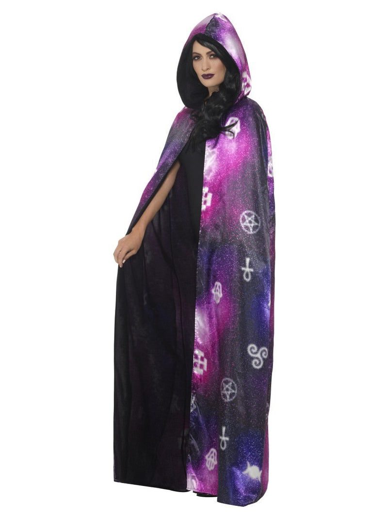 Costumes Australia Deluxe Reversible Galaxy Ouija Cape Adult Black Purple_4