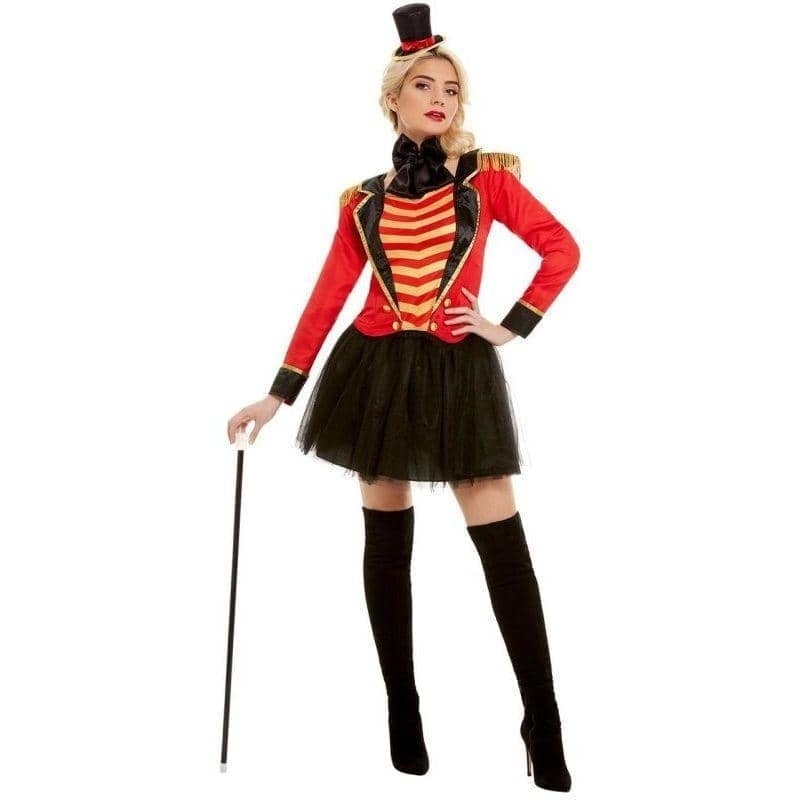 Costumes Australia Deluxe Ringmaster Lady Costume Adult Red_1