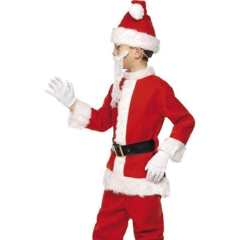 Costumes Australia Deluxe Santa Costume & Beard Kids Red White_2