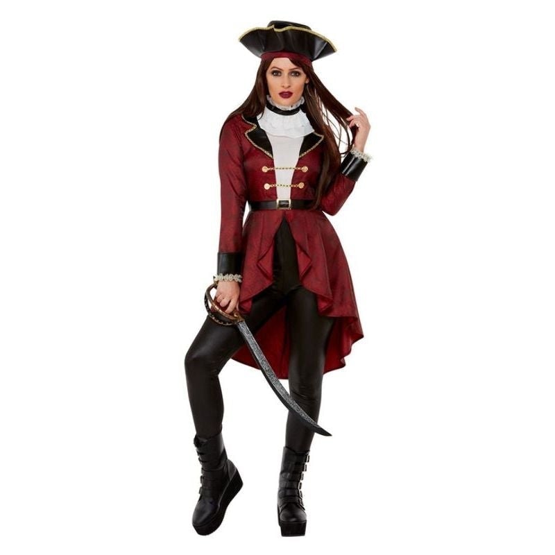 Costumes Australia Deluxe Swashbuckler Pirate Costume Burgundy_1