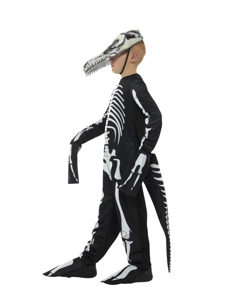 Costumes Australia Deluxe T Rex Skeleton Costume Kids Black Bodysuit_3