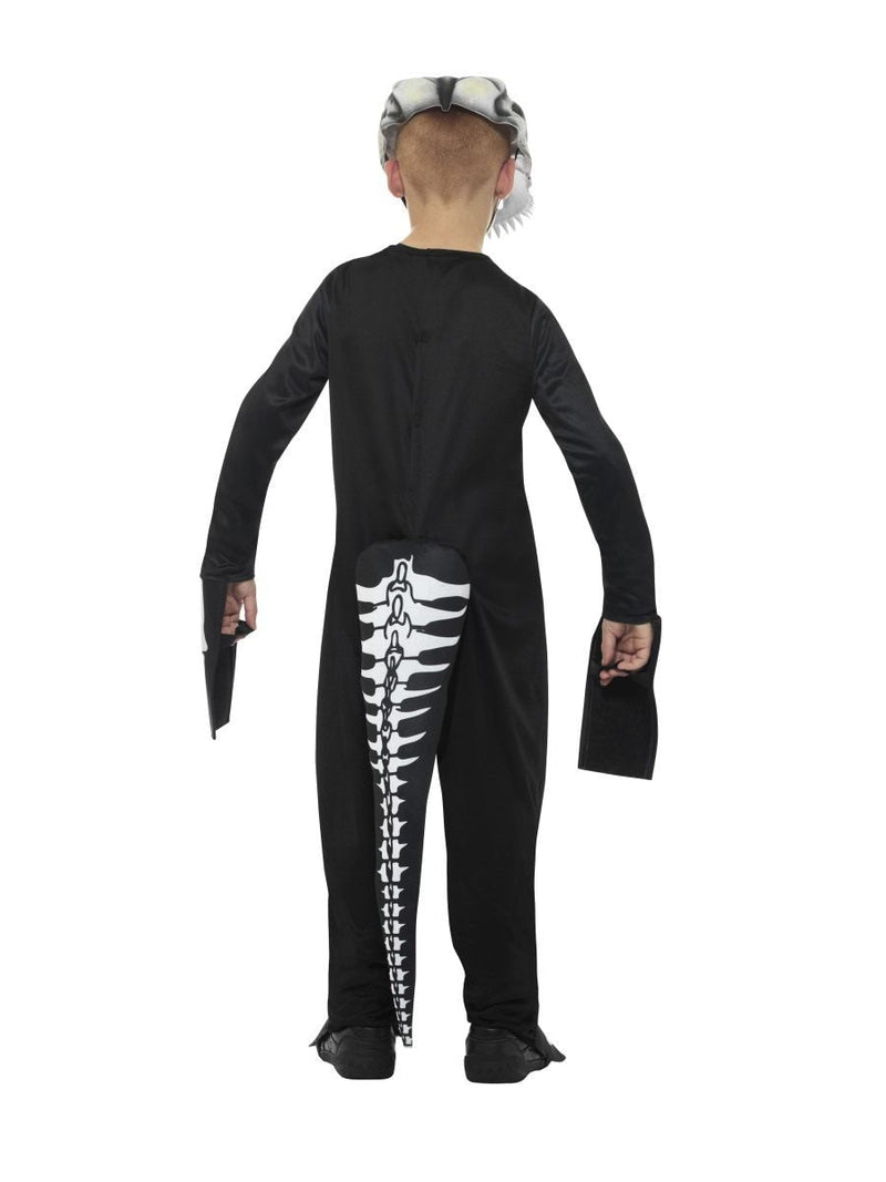 Costumes Australia Deluxe T Rex Skeleton Costume Kids Black Bodysuit_4