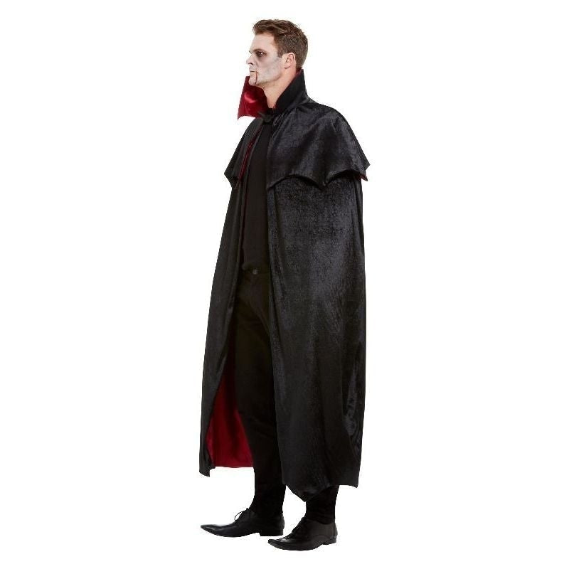 Costumes Australia Deluxe Vampire Cape Black Velour Red Lining_2