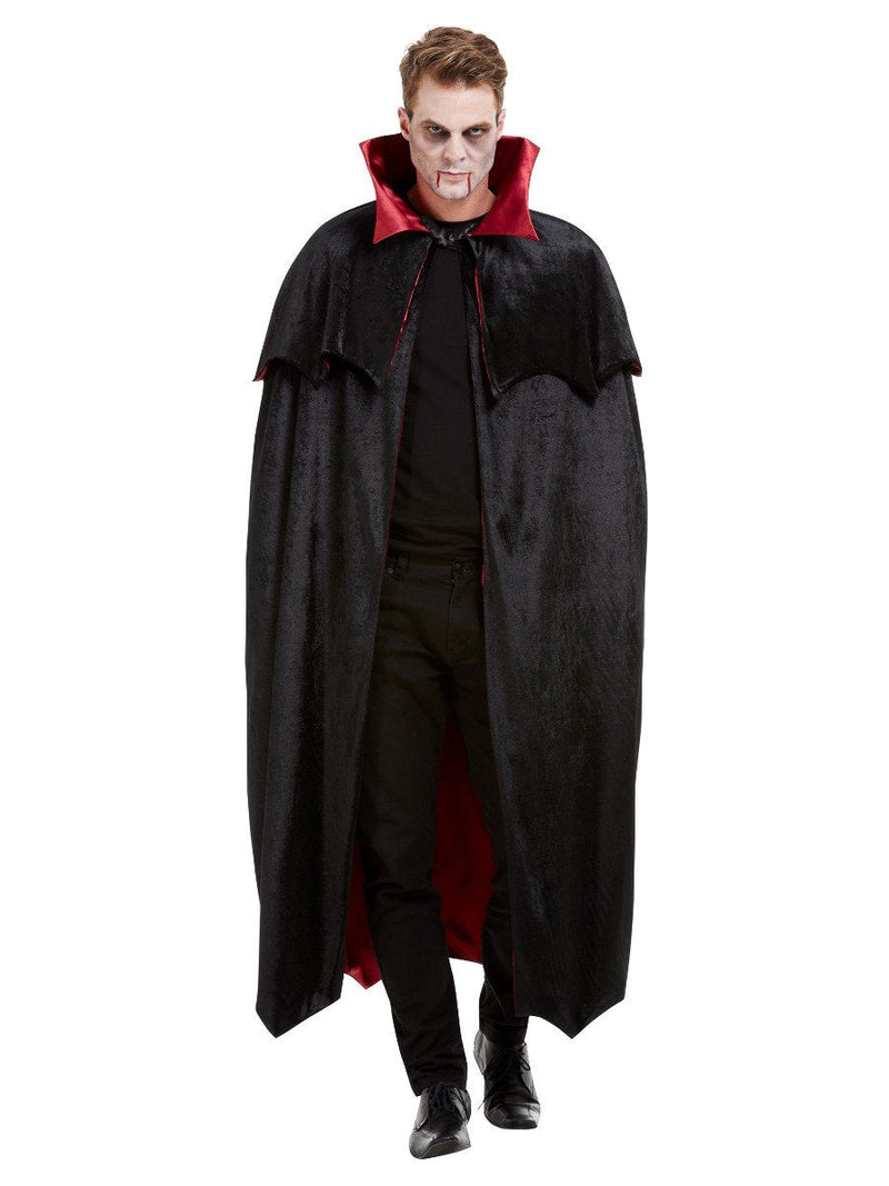 Costumes Australia Size Chart Deluxe Vampire Cape Black Velour Red Lining