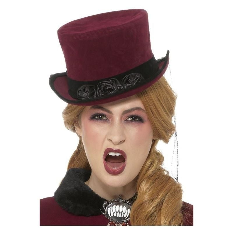 Costumes Australia Size Chart Deluxe Victorian Vampire Hat Adult Burgundy