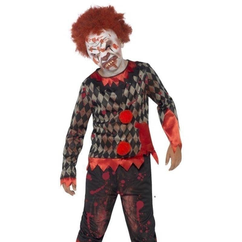 Costumes Australia Deluxe Zombie Clown Costume Kids Red Green_1