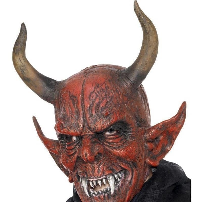 Costumes Australia Devil Demon Mask Adult Red Bone Full Head Latex_1