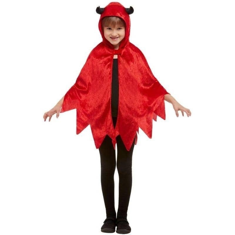 Costumes Australia Devil Hooded Cape Child Red_1