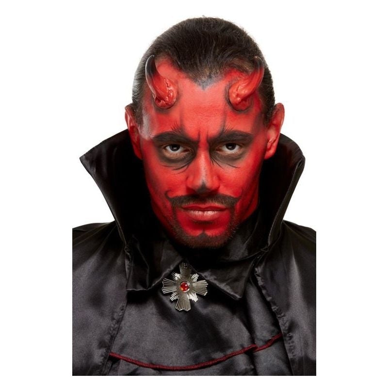 Costumes Australia Devil Make-Up Kit Aqua Red Black Facepaints Horns Sponge Applicator_1