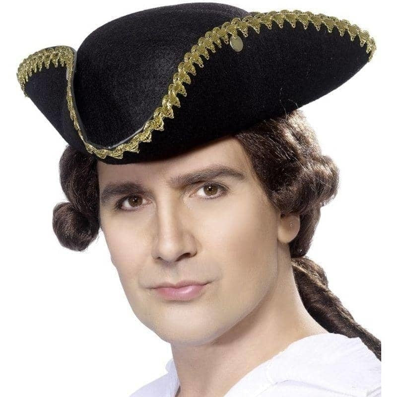 Costumes Australia Dick Turpin Tricorn Hat Adult Black_1