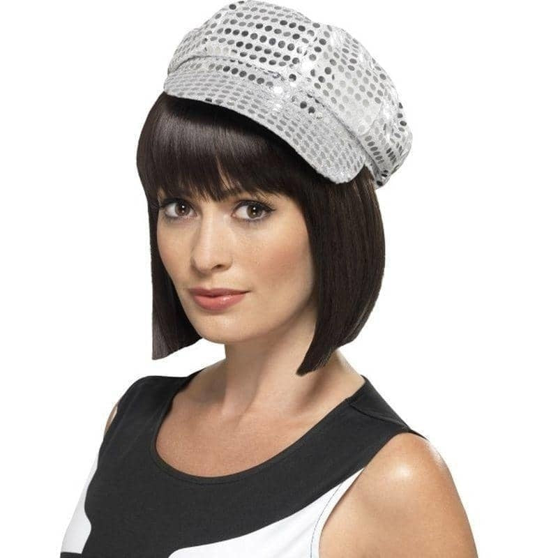 Costumes Australia Disco Sequin Hat Adult Silver_1