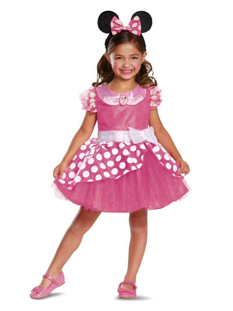 Costumes Australia Disney Minnie Mouse Deluxe Costume Child Pink Dress_1