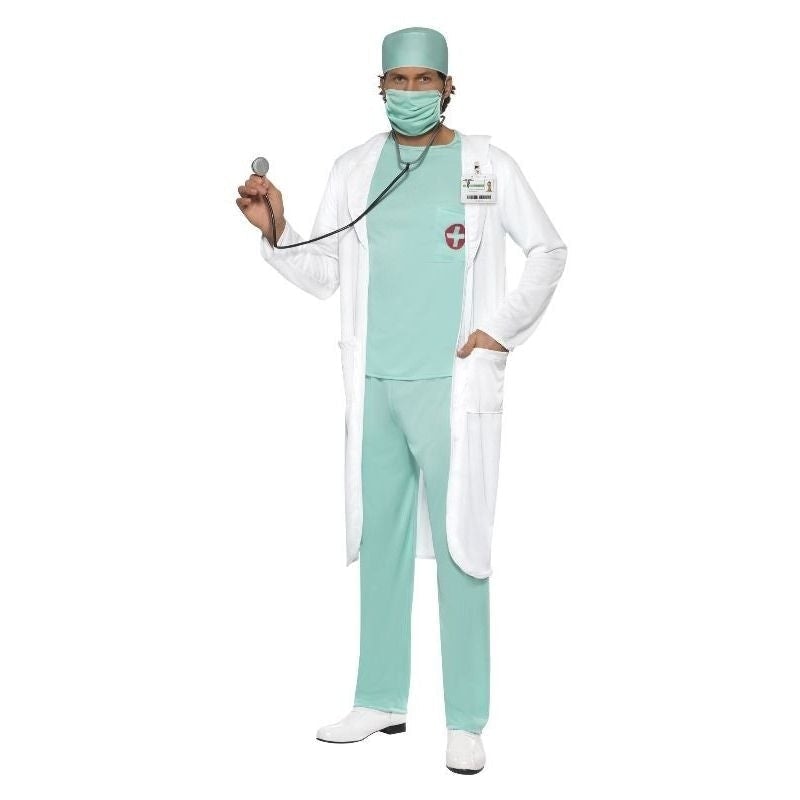 Costumes Australia Doctor Costume Adult White Blue_3