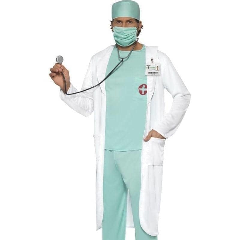 Costumes Australia Doctor Costume Adult White Blue_1