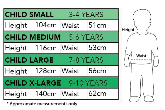 Costumes Australia Size Chart Doctor Costume for Kids World Book Day