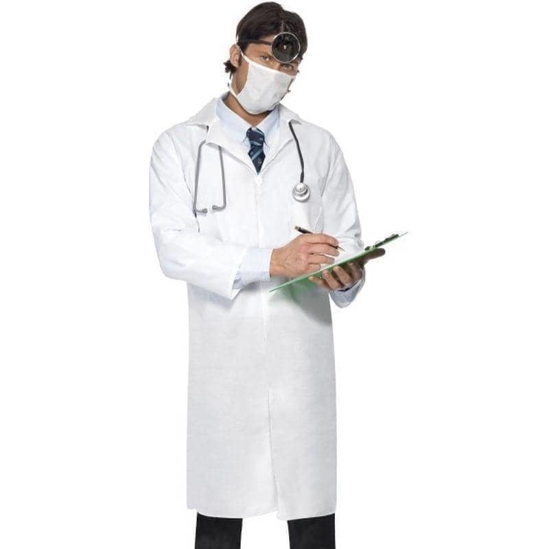 Costumes Australia Doctors Costume Adult White Coat Mask_1