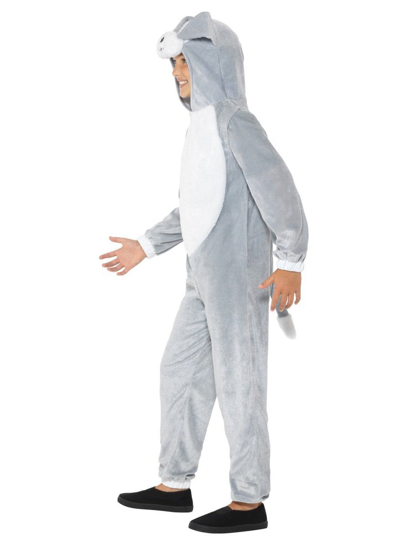 Costumes Australia Dog Costume Kids Grey Hooded Jumpsuit_3