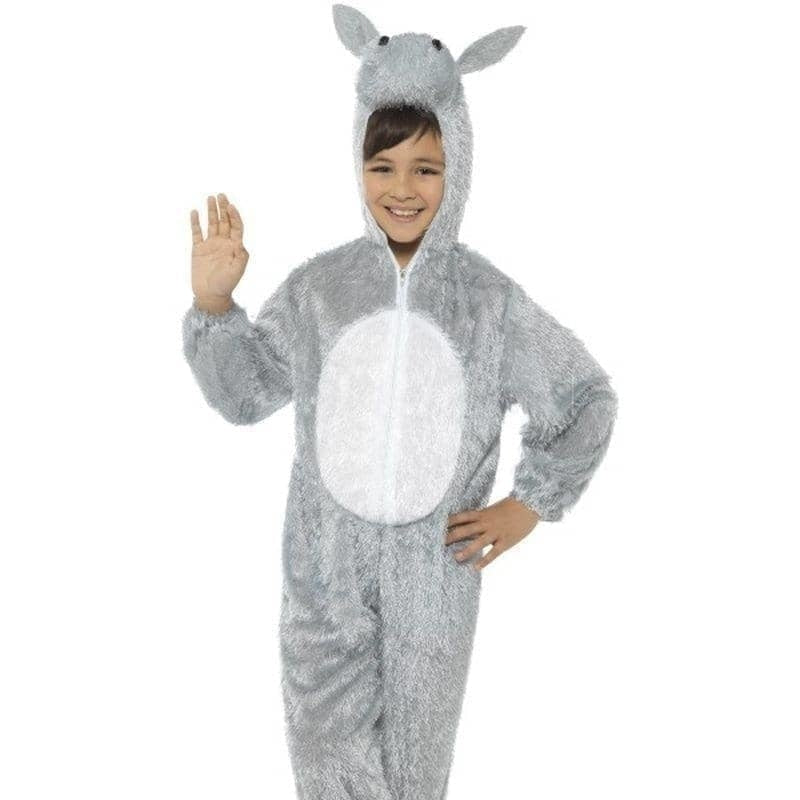 Costumes Australia Donkey Costume Kids Grey White Jumpsuit_1