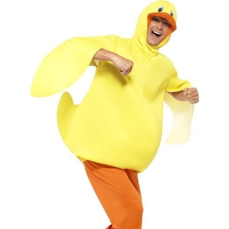 Costumes Australia Duck Costume Adult Yellow Bodysuit Trousers_1