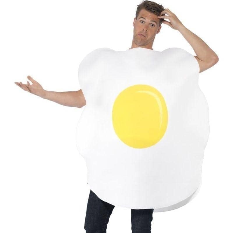 Costumes Australia Egg Costume Adult White Yellow Tabard One Size_1