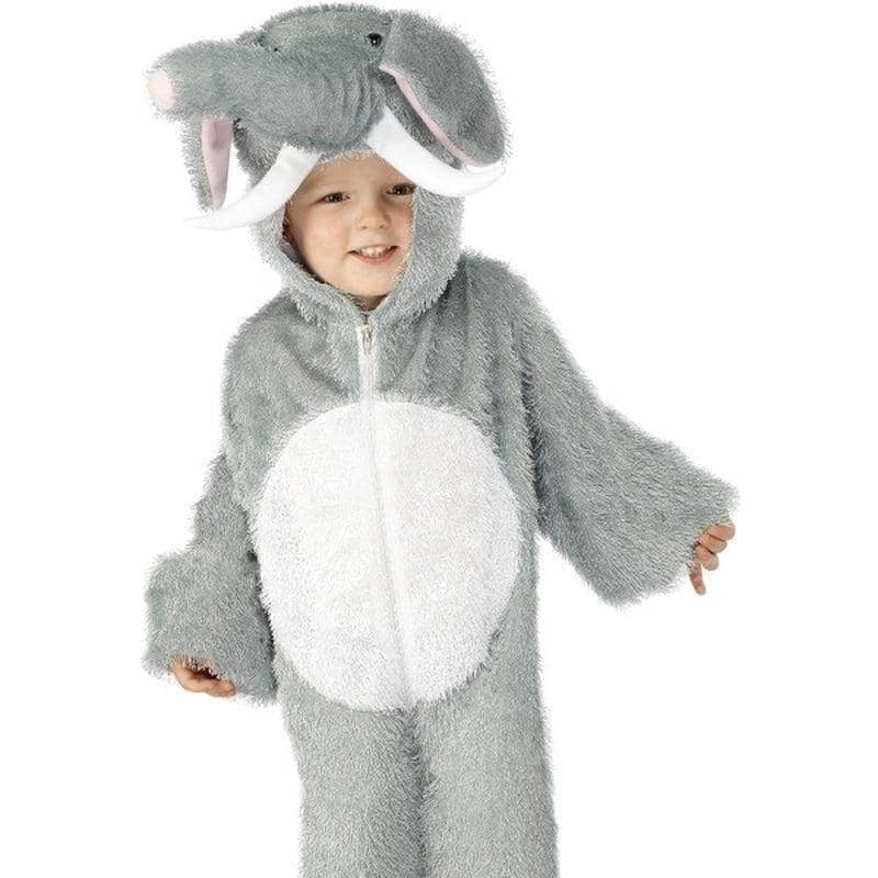 Costumes Australia Elephant Costume Kids Grey White Jumpsuit_1