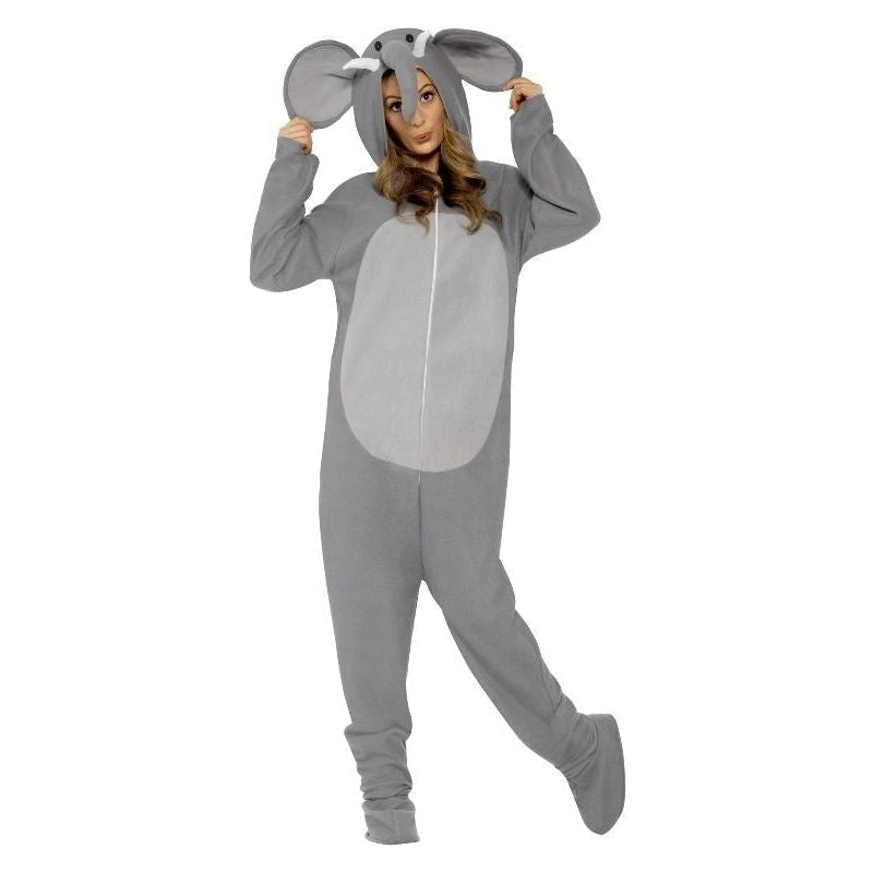 Costumes Australia Elephant Costume with Hood Adult Grey_3