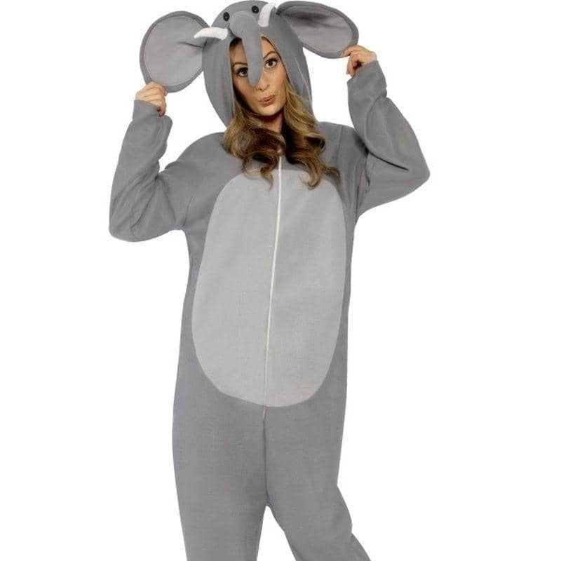 Costumes Australia Elephant Costume with Hood Adult Grey_1