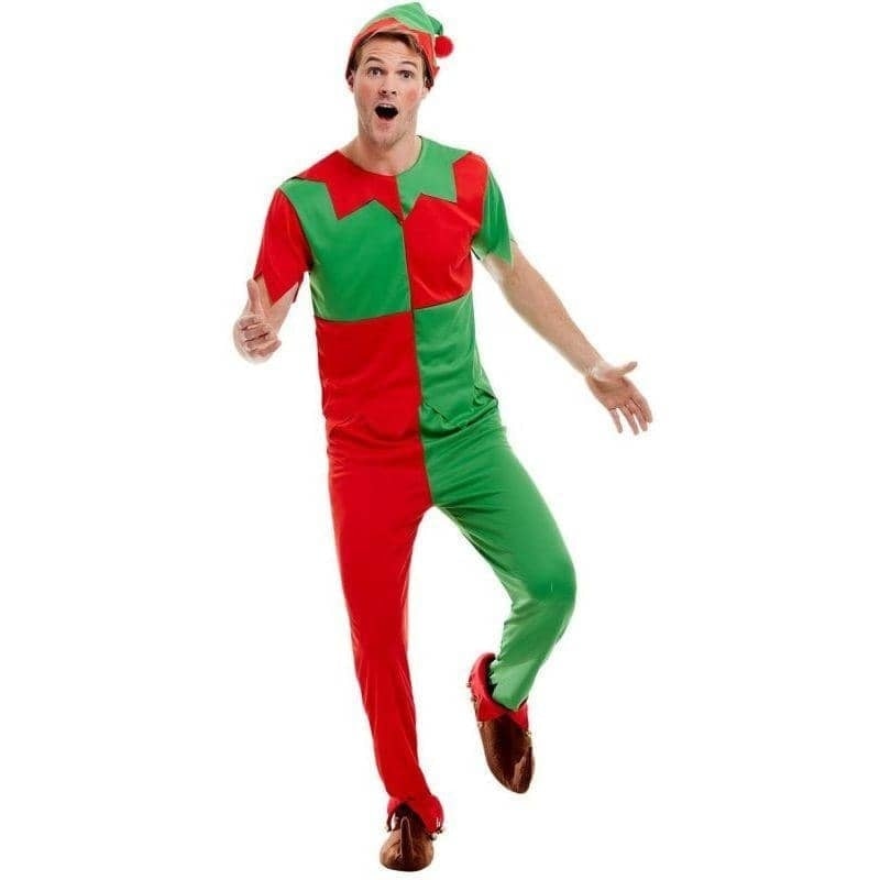 Costumes Australia Elf Costume Adult Green and Red_1