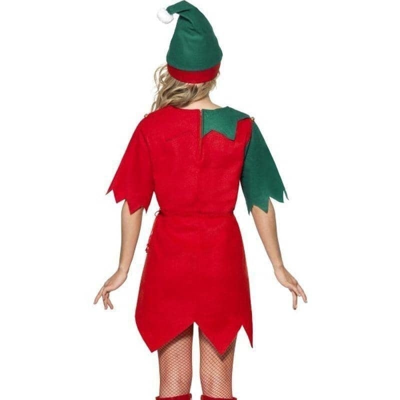 Costumes Australia Elf Costume Ladies Red Green Tunic Hat Bells_2