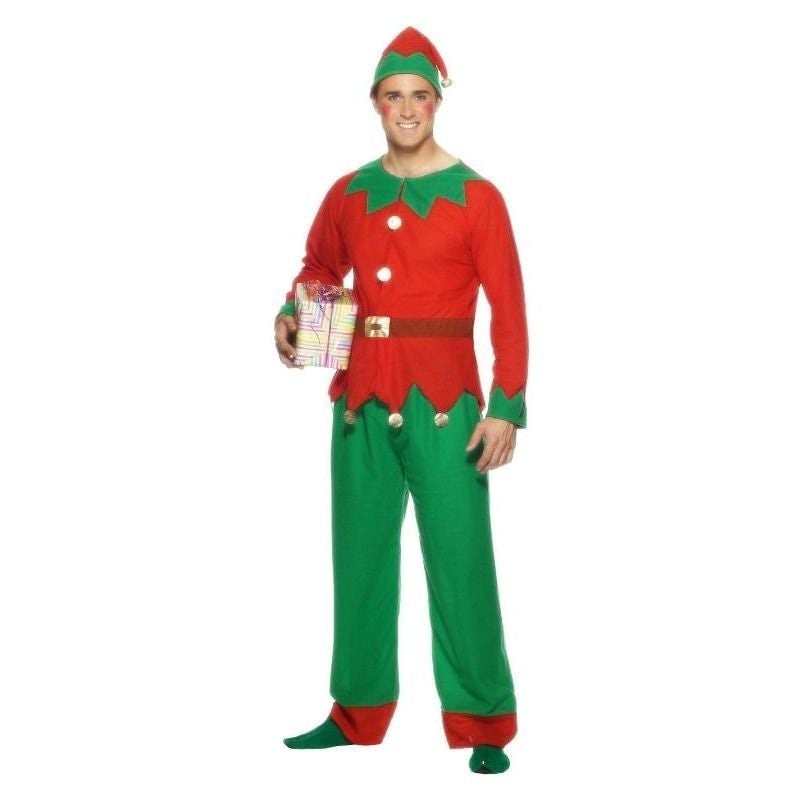 Costumes Australia Elf Man Costume Adult Red Green_2