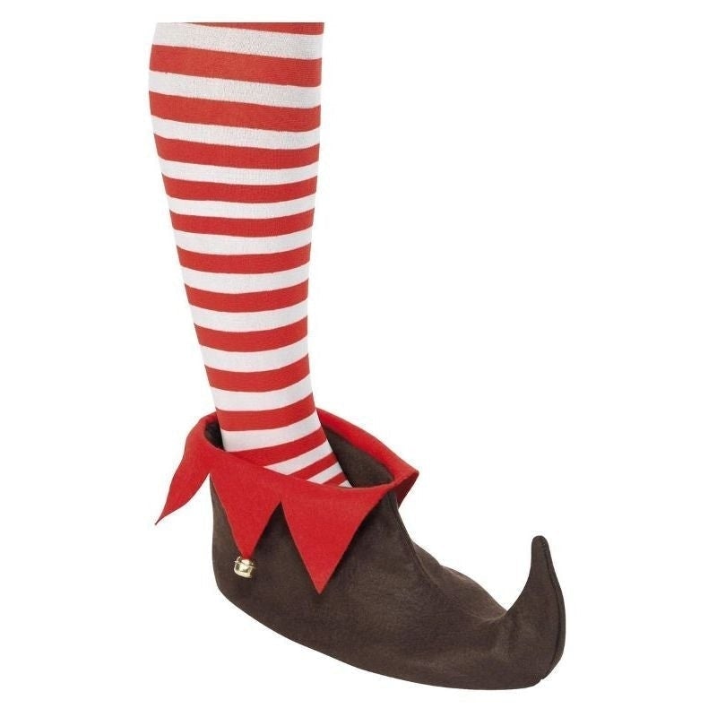 Costumes Australia Elf Shoes With Bells Adult Brown Red_2