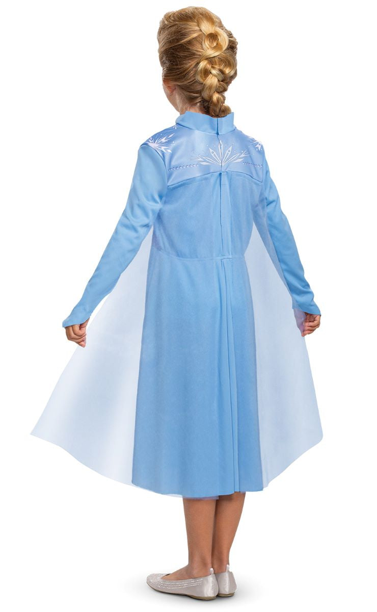 Costumes Australia Elsa Travelling Frozen Costume Child Disney Blue Dress Cape_2