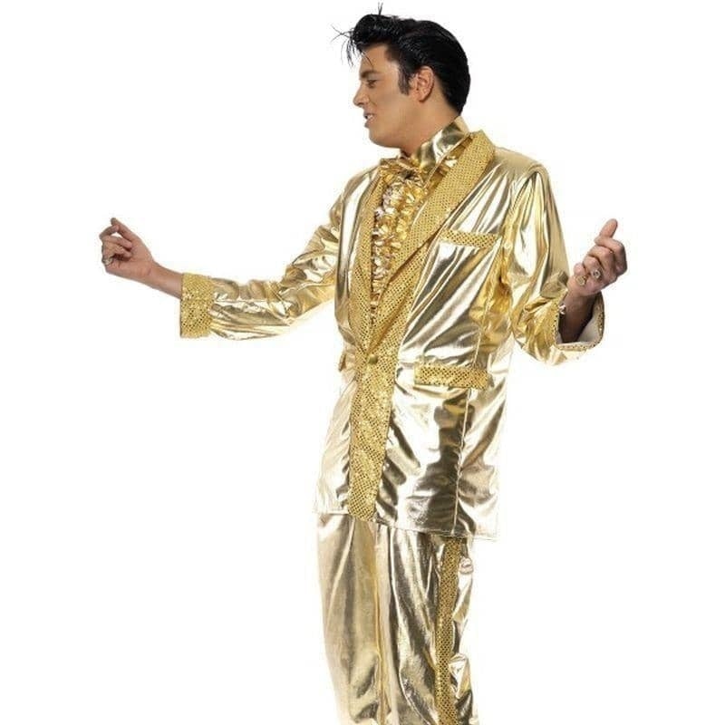 Costumes Australia Elvis Gold Suit Costume Adult_4