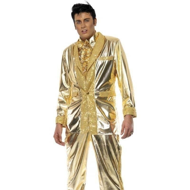 Costumes Australia Elvis Gold Suit Costume Adult_1