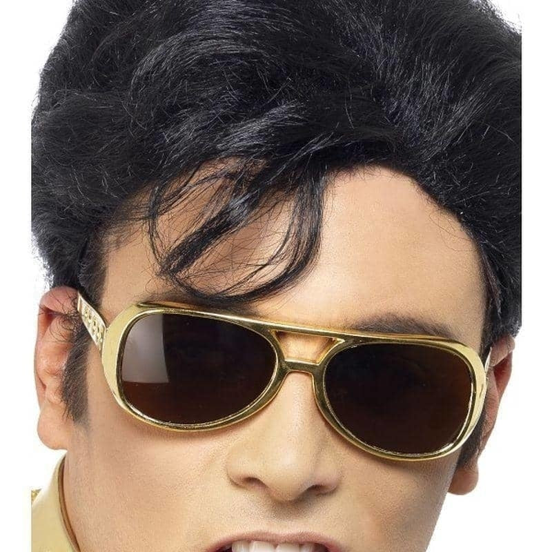 Costumes Australia Size Chart Elvis Shades Adult Gold Black Glass